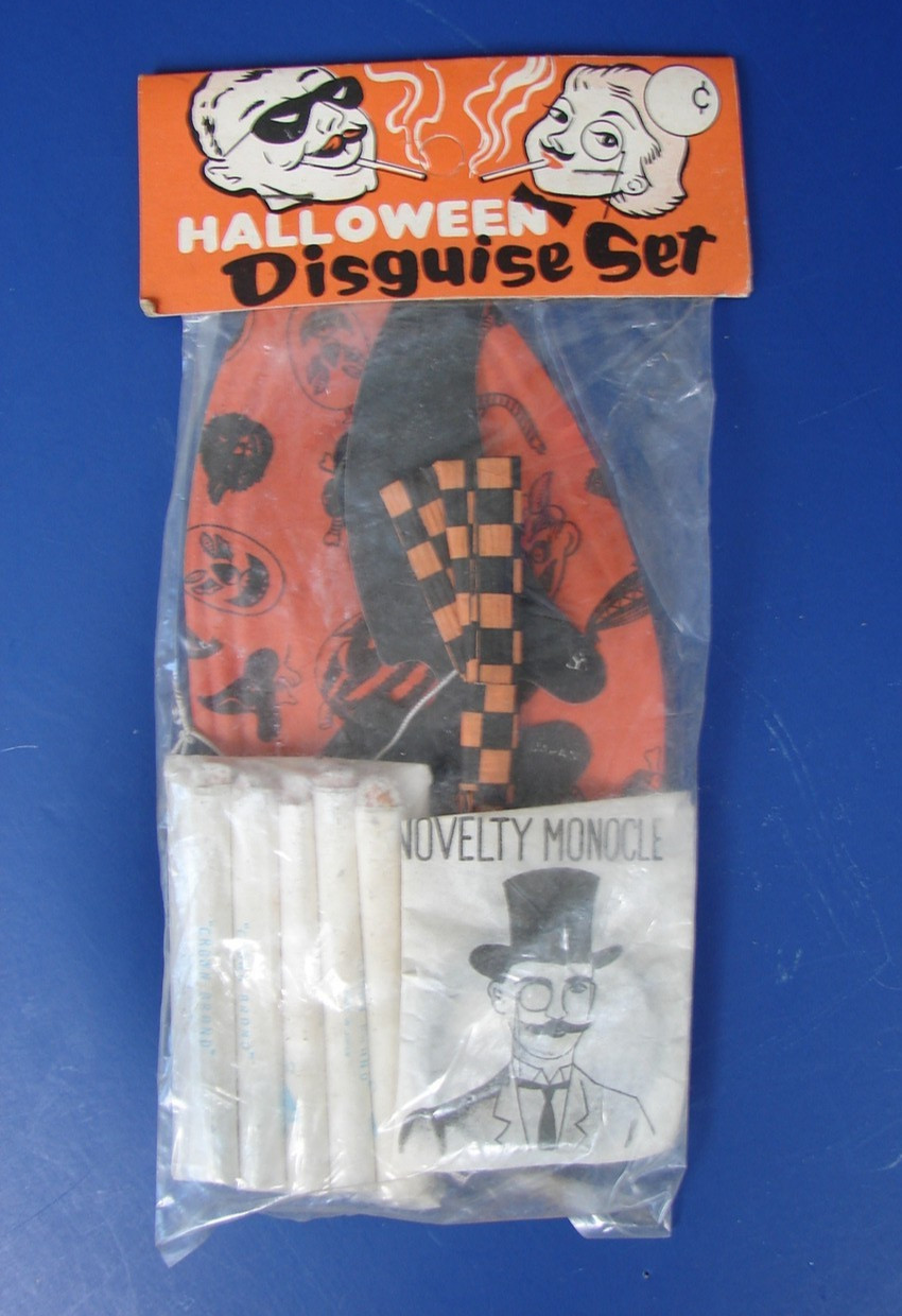 VTG 1950\'s New Old Stock Halloween Disguise Kit Made In Japan Novelty Paper Mask VTG 1950\'s New Old Stock Halloween Disguise Kit Made In Japan Novelty Paper Mask