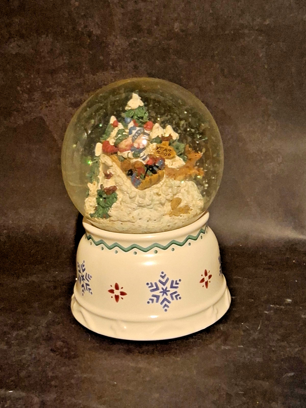 Vintage Pfaltzgraff Nordic Christmas Musical Snow Globe Plays \ Vintage Pfaltzgraff Nordic Christmas Musical Snow Globe Plays \