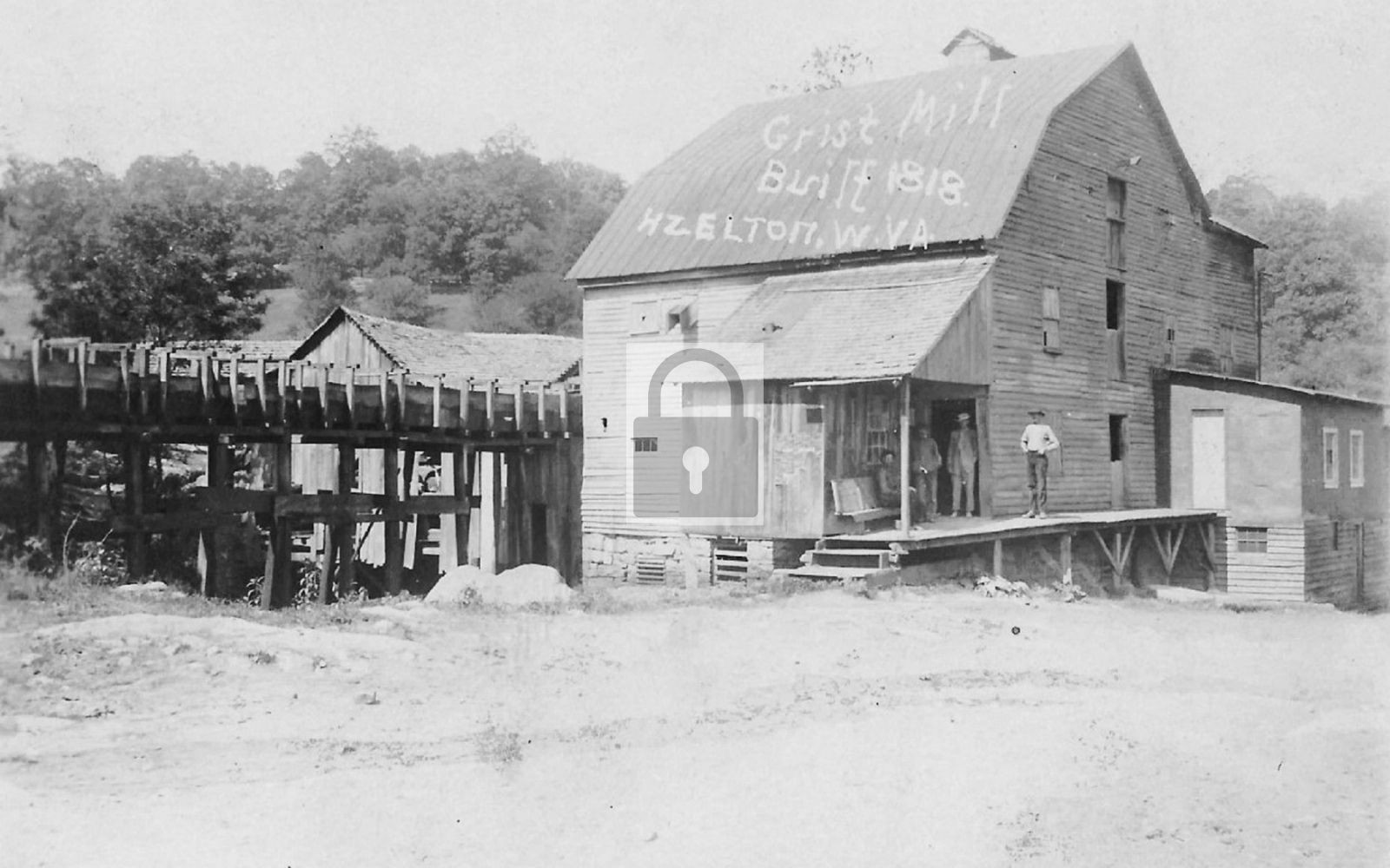 1910 Grist Mill Hazelton West Virginia WV - Reprint
