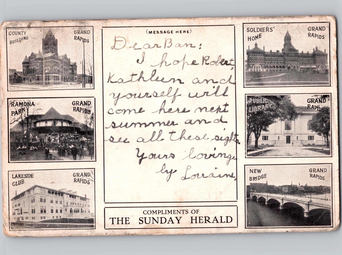 c1905 Multiview Public Buildings & Bridge Grand Rapids Michigan MI UDB Postcard c1905 Multiview Public Buildings & Bridge Grand Rapids Michigan MI UDB Postcard