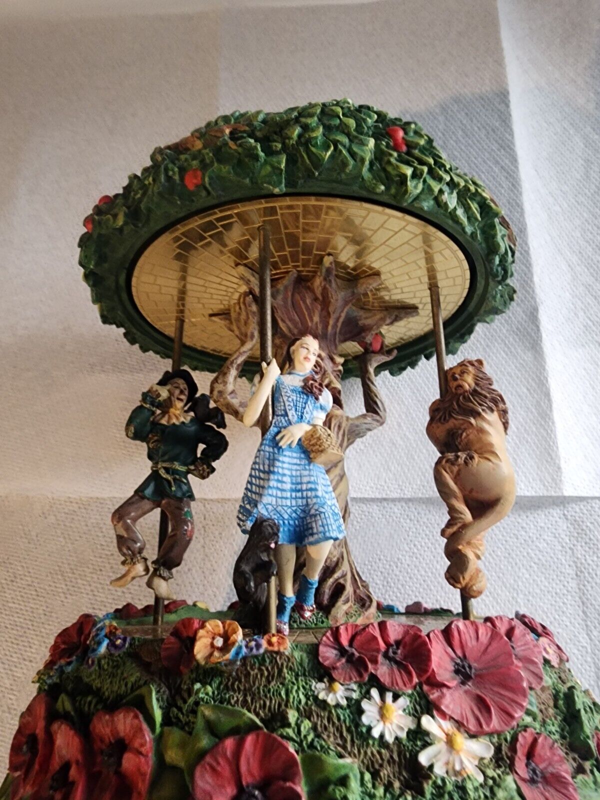 The Wizard Of Oz Musical Spinning Carousel Franklin Mint Dorothy 