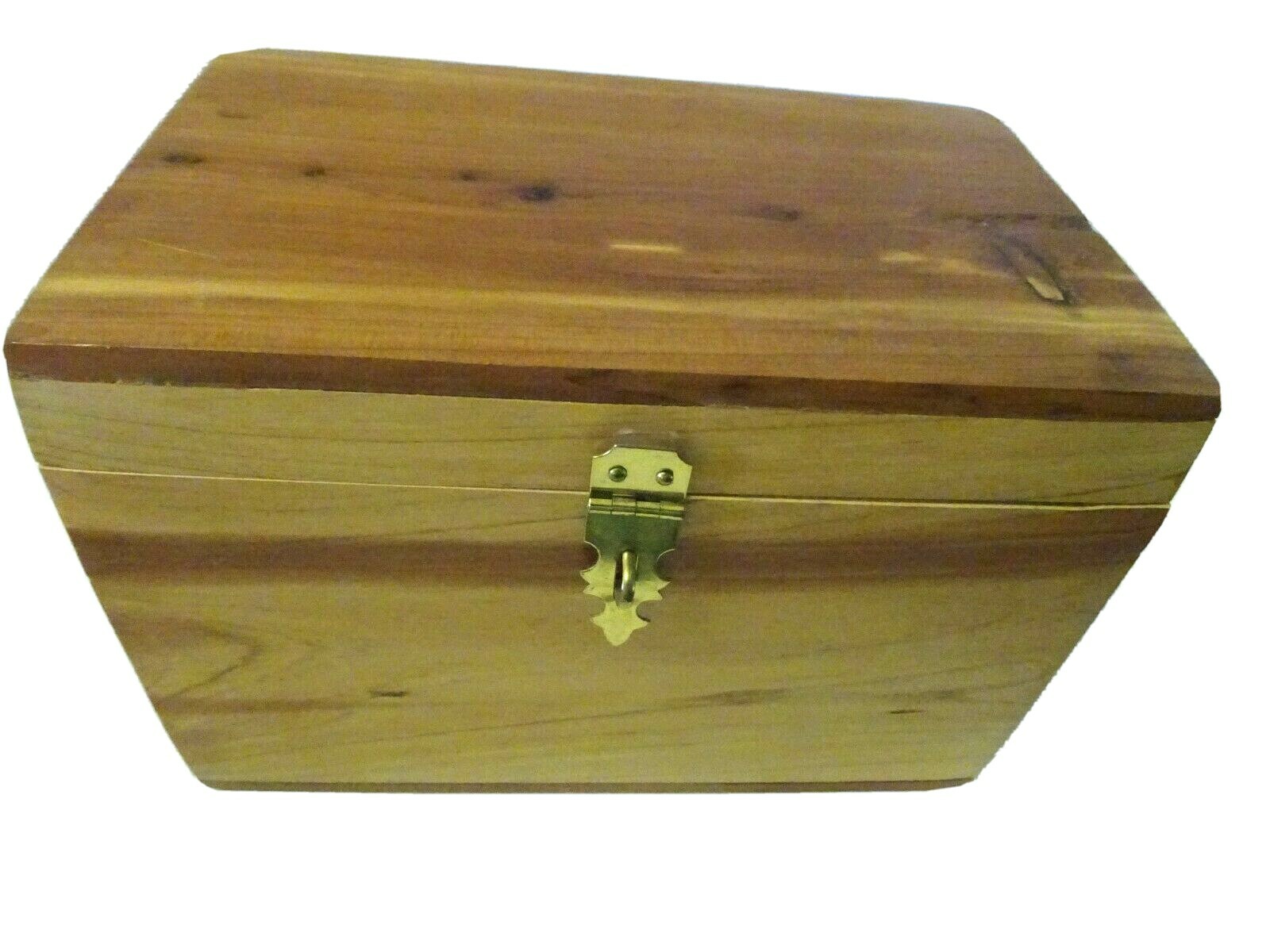 Vintage Miniature Cedar Chest-Jewelry/Trinket Box-Clean-Recipe Box