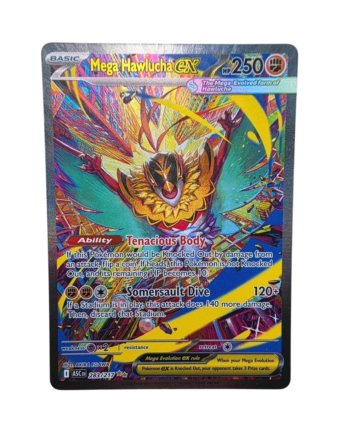 Pokémon TCG Mega Hawlucha EX ascended heroes SIR English Mint 
