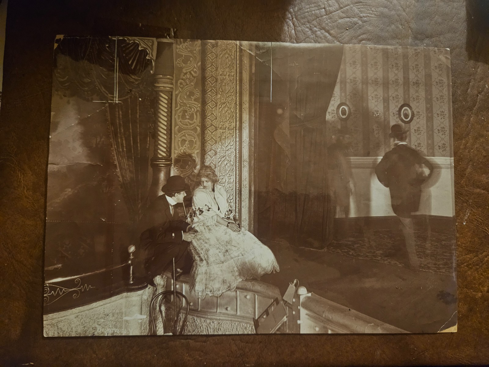 1899 Clyde Fitch Julia Marlowe Rehearsal Stage Photo Culver Archive 1899 Clyde Fitch Julia Marlowe Rehearsal Stage Photo Culver Archive