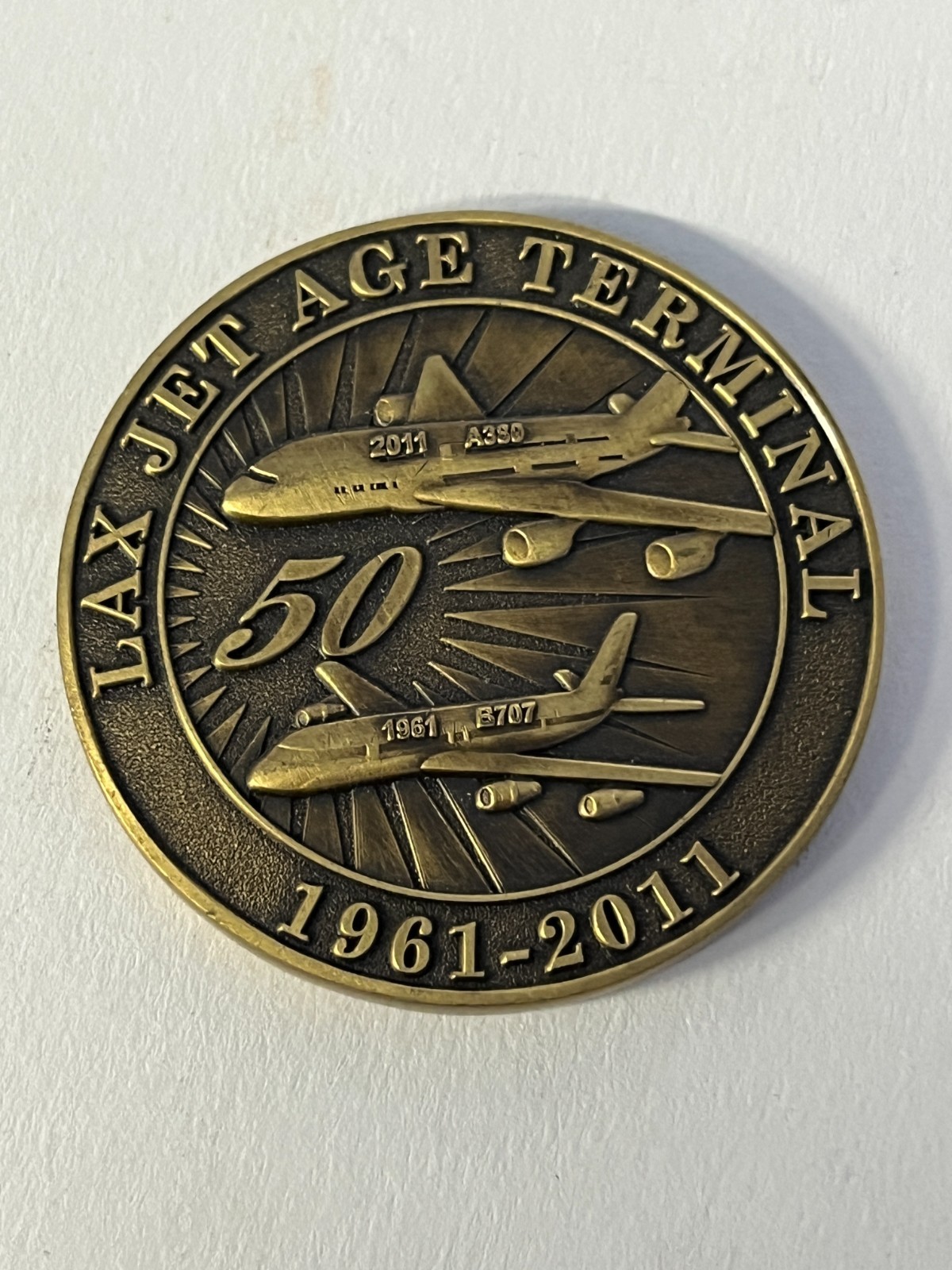 Los Angeles International Airport LAX Challenge  Coin Jet Age Terminal 1961-2011