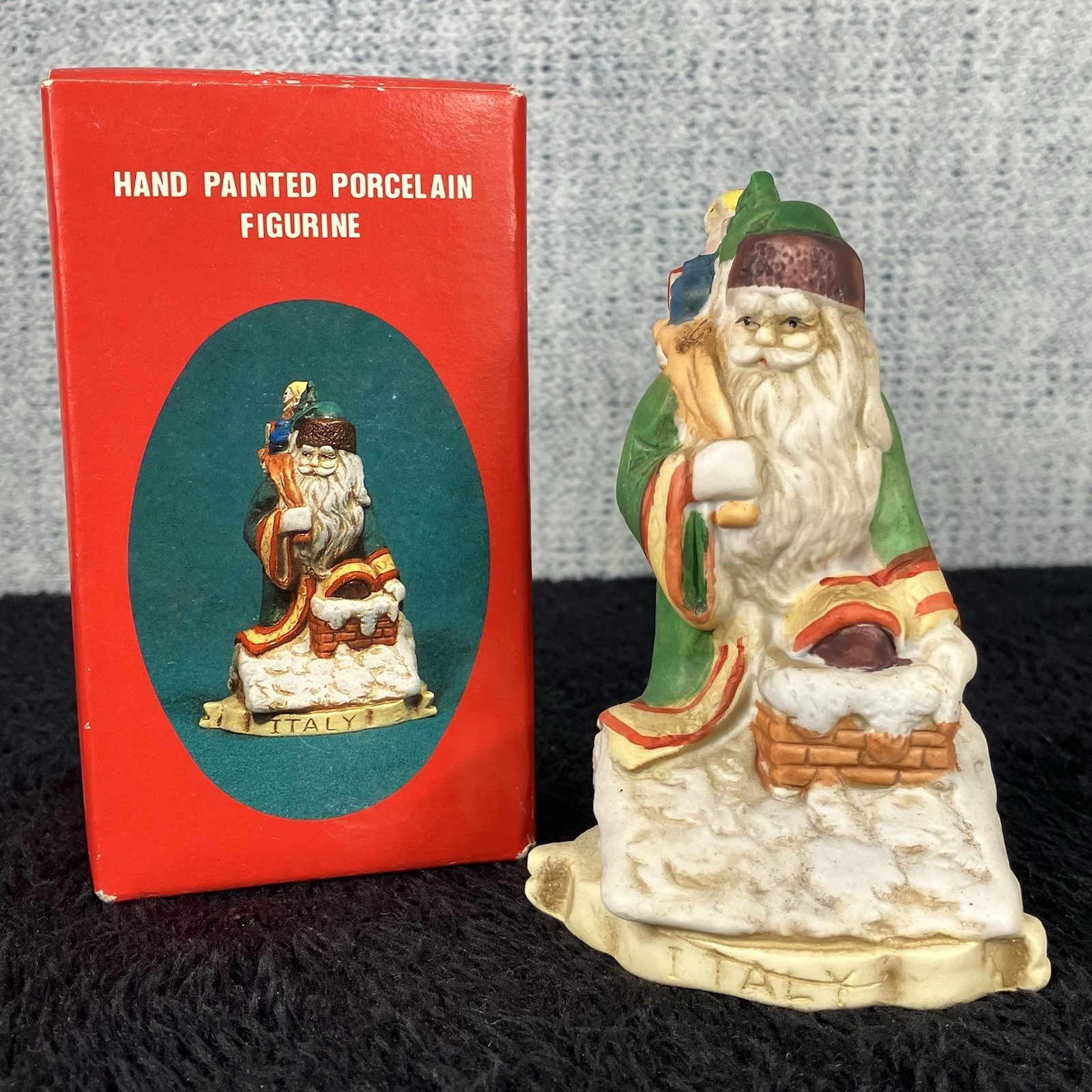 Vintage 1991 Santa's of the Nations Italy San Nicola Porcelain Figurine RSVP Box