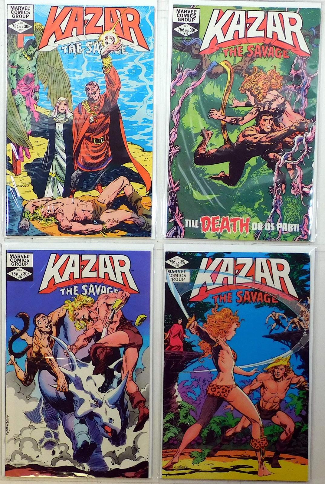 Ka-Zar the Savage Lot of 4 #12, 13, 14, 15 (1982) Marvel Comics 1st Print Ka-Zar the Savage Lot of 4 #12, 13, 14, 15 (1982) Marvel Comics 1st Print