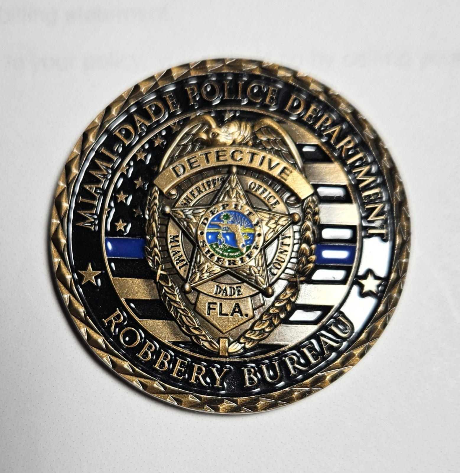 Miami Dade Police Department Robbery Bureau Police Challenge Coin