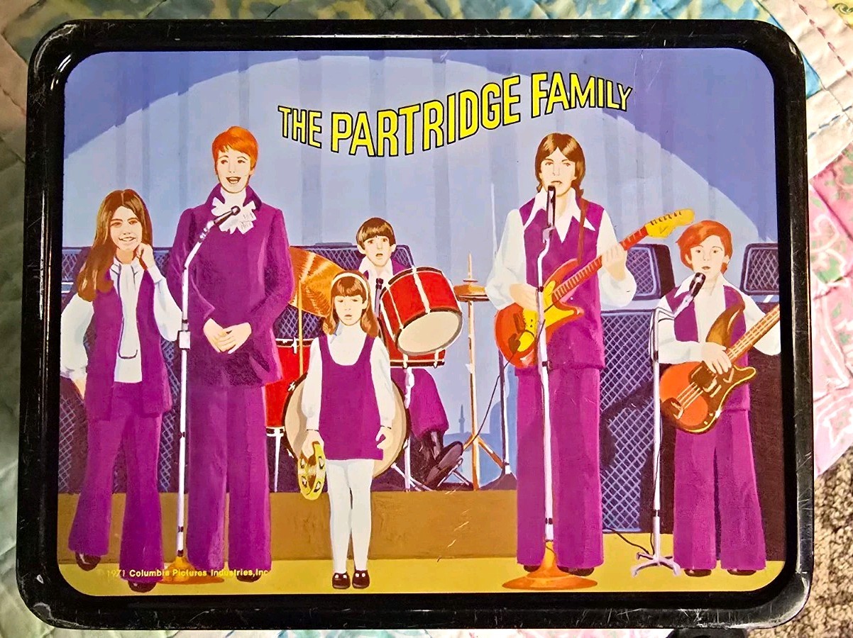 Vintage 1971 Partridge Family Metal Lunch Box Thermos Kin-Seeley David Cassidy