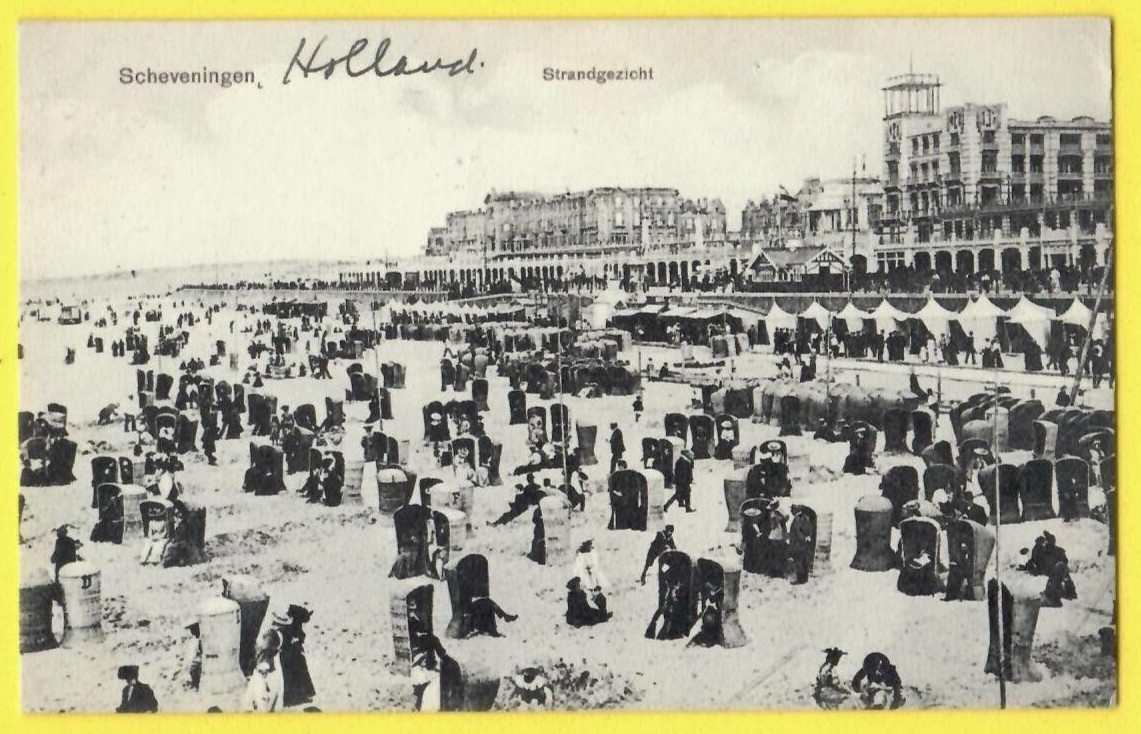 Netherlands SCHEVENINGEN VINTAGE POSTCARD USED 2750