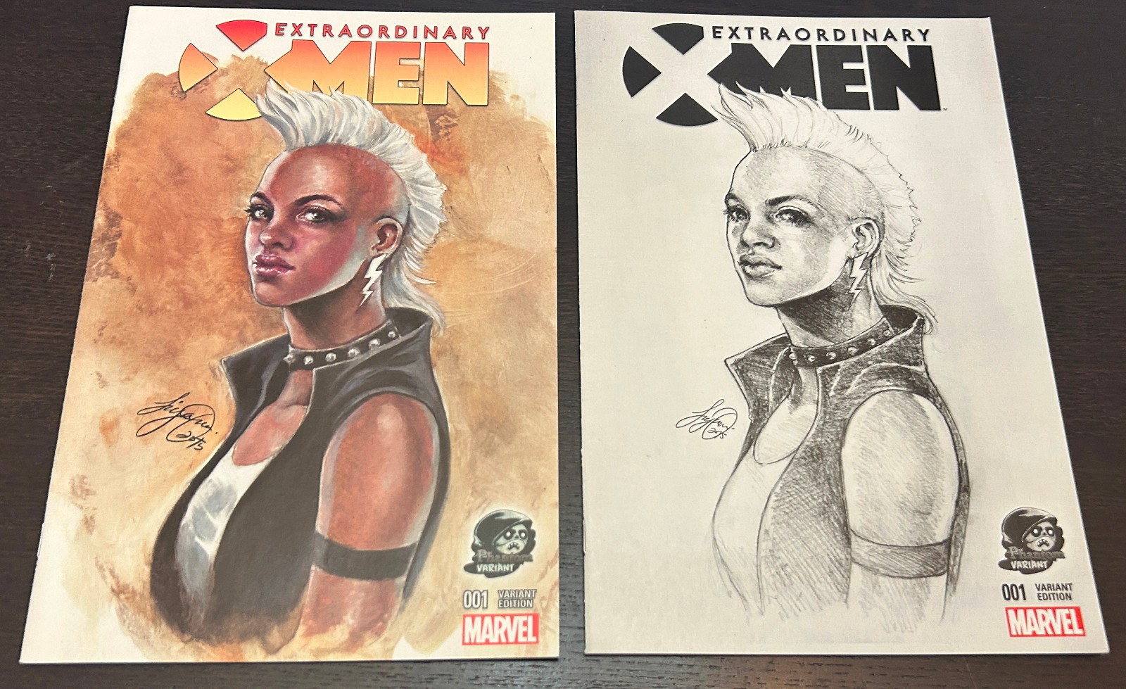 EXTRAORDINARY X-MEN #1 (Marvel Comics 2016) -- Phantom + Sketch VARIANT Set