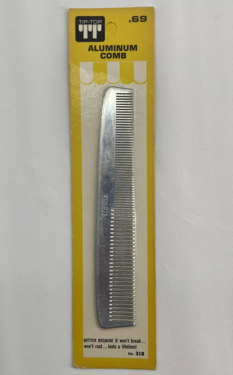 VTG 60s Tip-Top Aluminum Comb 6.25\