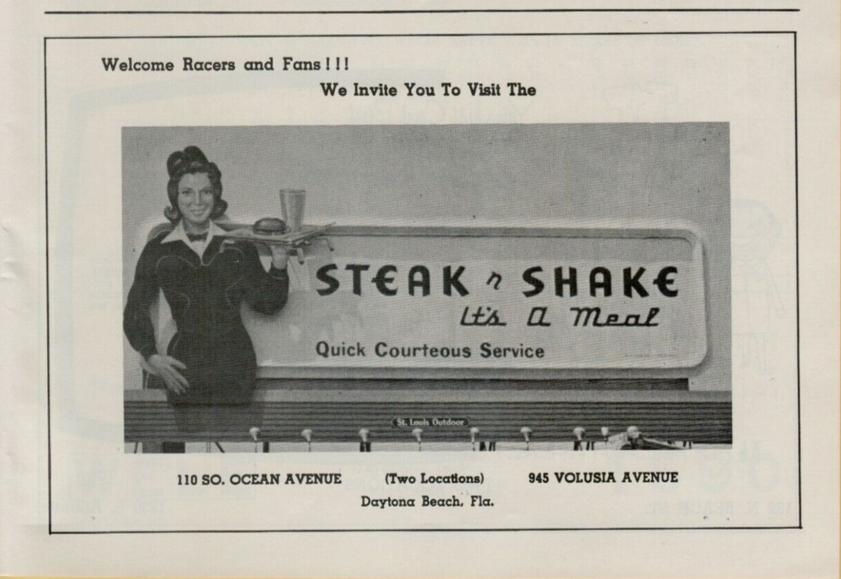 1968 Steak & Shake St Louis Billboard Waitress It's a Meal Vintage Print Ad