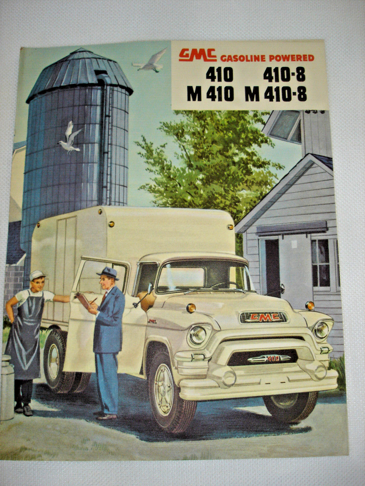1950's GMC Gasoline Powered Truck Tri-Fold Brochure Advertising Folder, 3-55