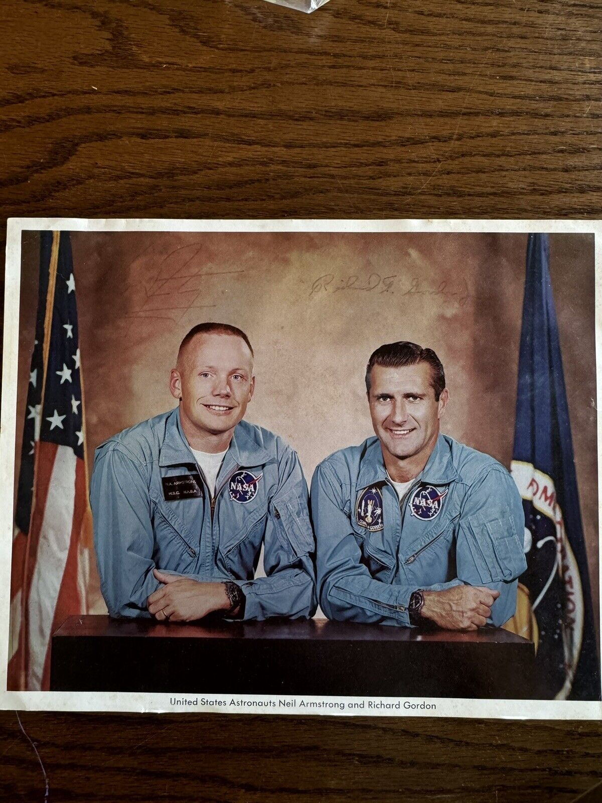 Neil Armstrong And Richard Gordon Signed Photo 