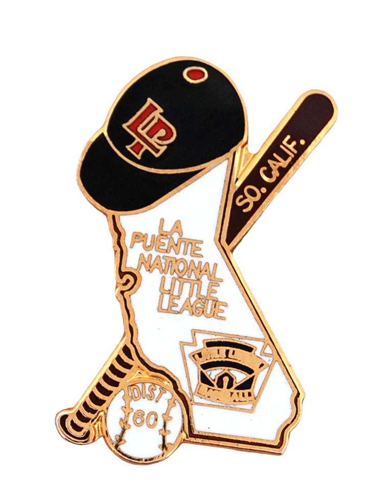 Vintage LA PUENTE National Little League Baseball Lapel Hat Pin District 60 CA