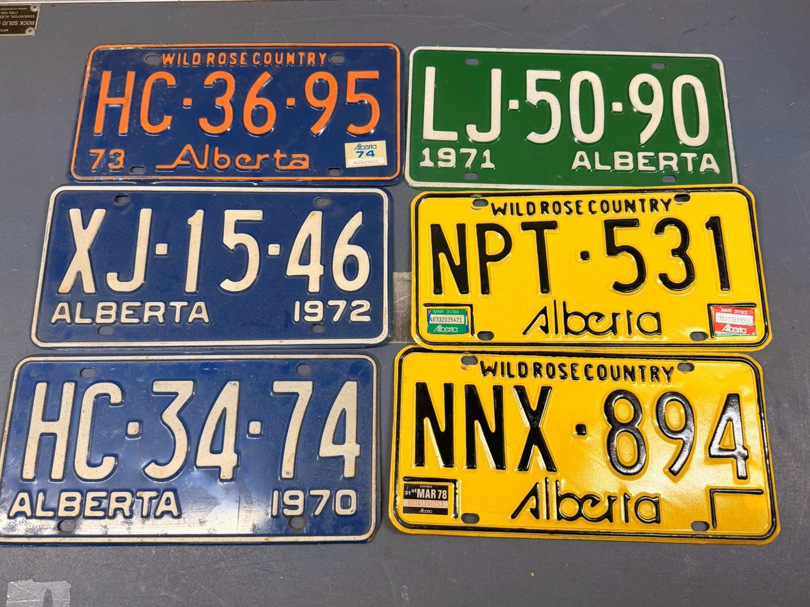 Vintage 1970s Licence Plate Bundle For Classic Cars Or Decor