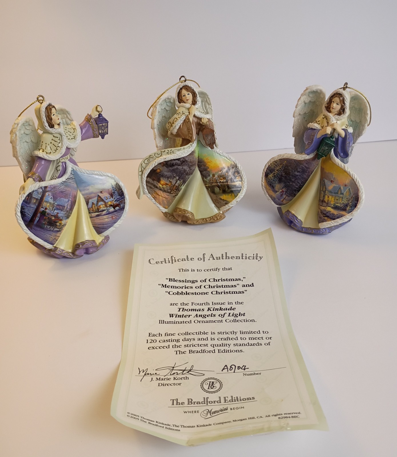 Bradford Editions Thomas Kincade Winter Angels of Light Fourth Issue COA 3 Bradford Editions Thomas Kincade Winter Angels of Light Fourth Issue COA 3