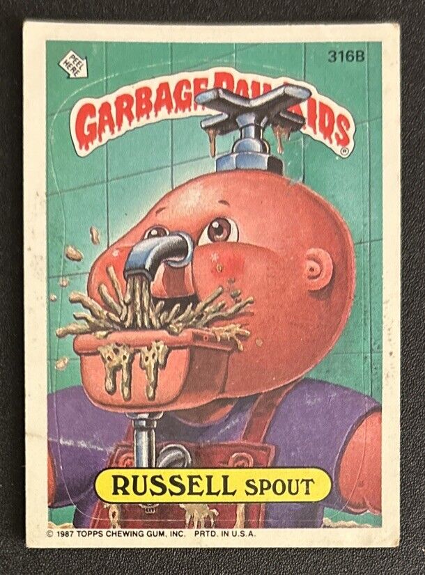 1987 Topps Garbage Pail Kids GPK Series 8 Russell Spout #316B O/C