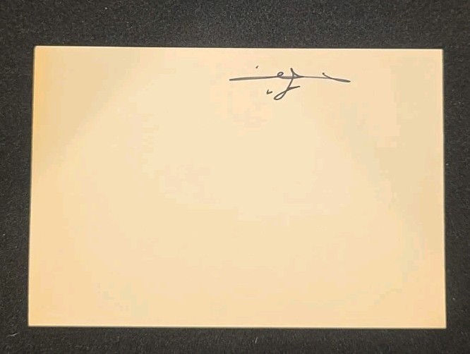 King Fahd Of Saudi Arabia Signed 4x6 Index Card Autograph King Fahd Of Saudi Arabia Signed 4x6 Index Card Autograph