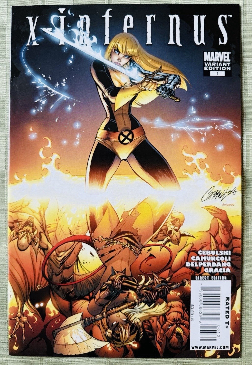 X-INFERNUS 1 RARE J. SCOTT CAMPBELL MAGIK 1:20 INCENTIVE VARIANT MARVEL 2009