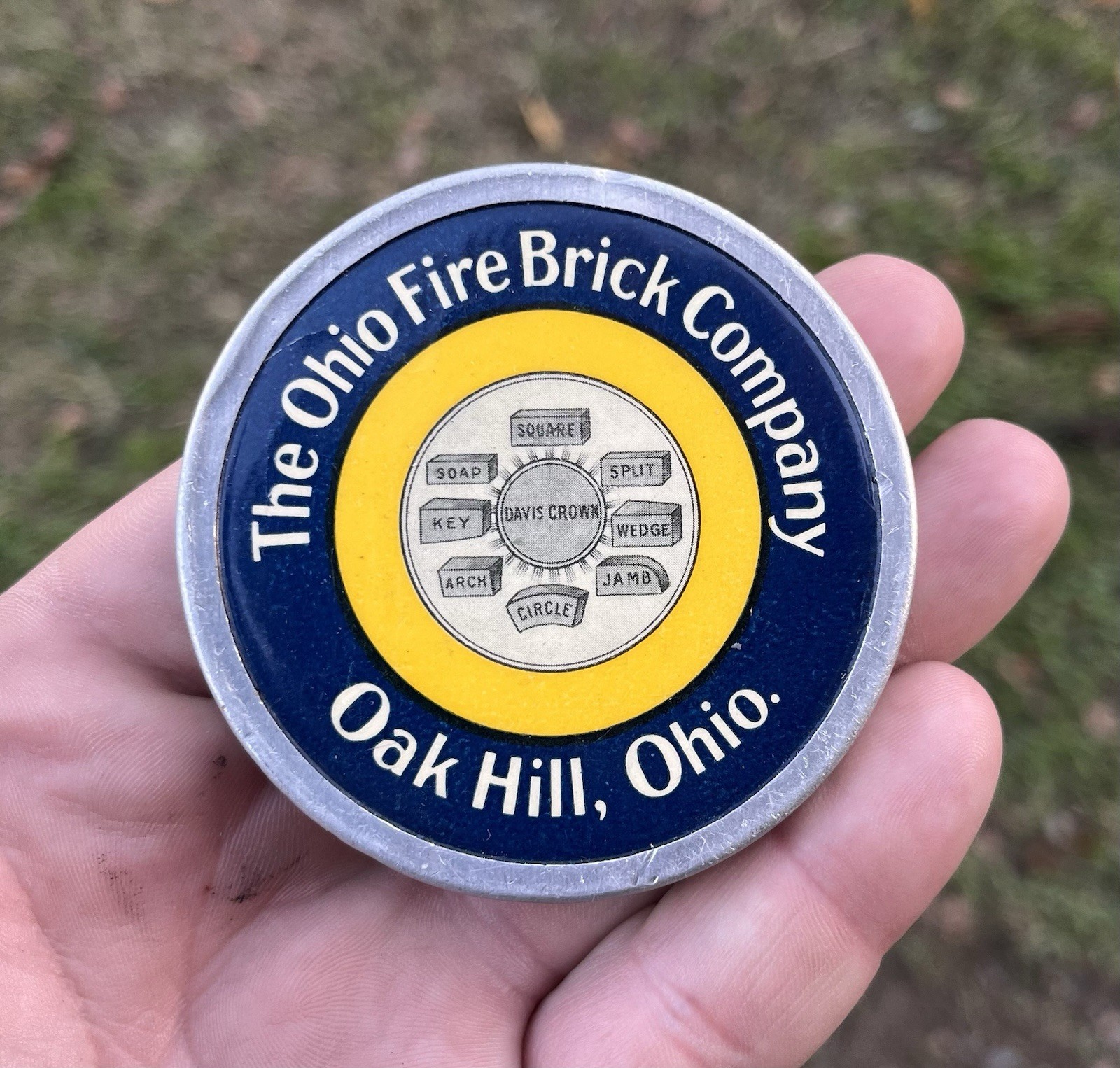Vintage 1930s Ohio Fire Brick Co Oak Hill OH Advertising Paperweight