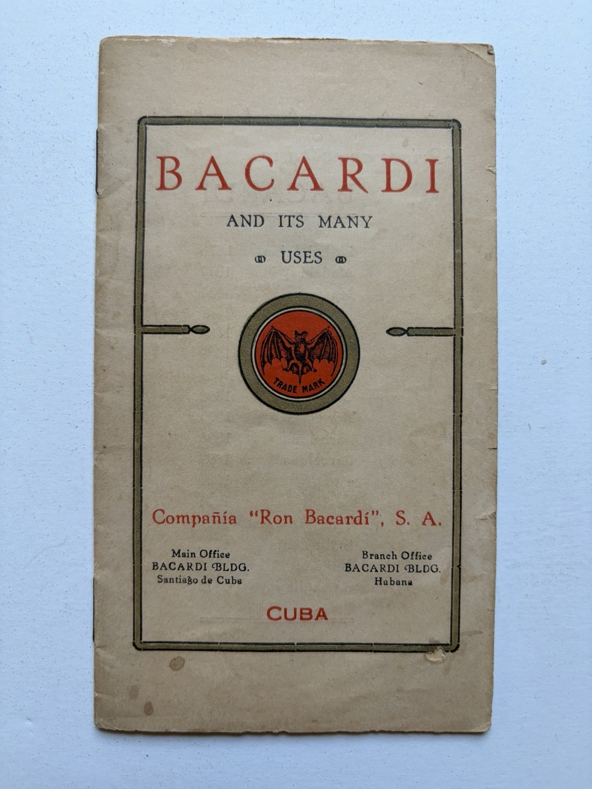 Vintage Cuban Bacardi Rum Drink Booklet Circa 1930