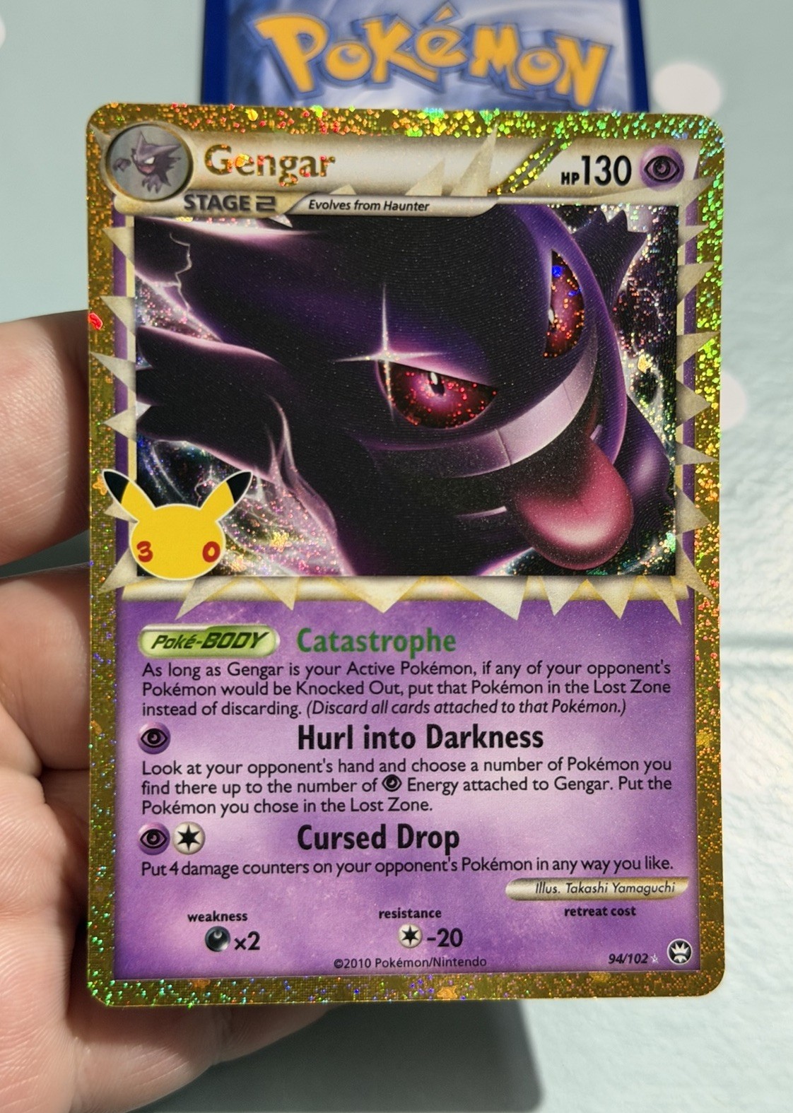 Pokémon TCG 30th anniversary Gengar 94/102 Triumphant Holo Prime