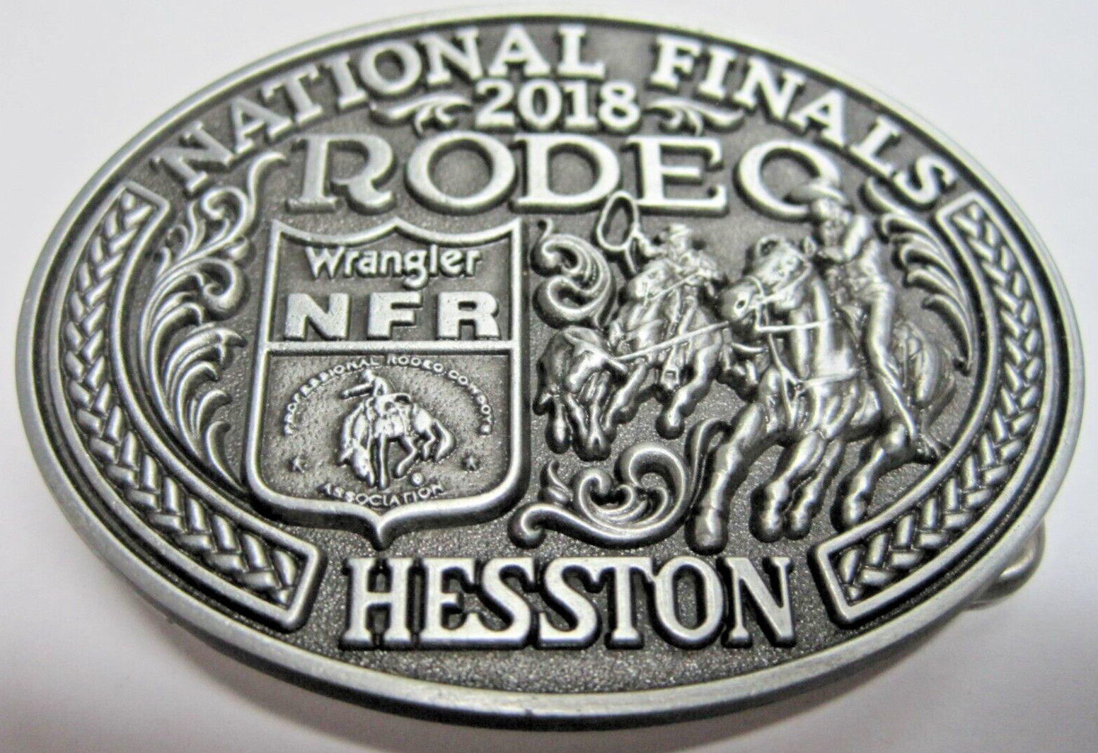 National Finals Rodeo Hesston 2018 NFR Youth (Small) Cowboy Buckle New Wrangler