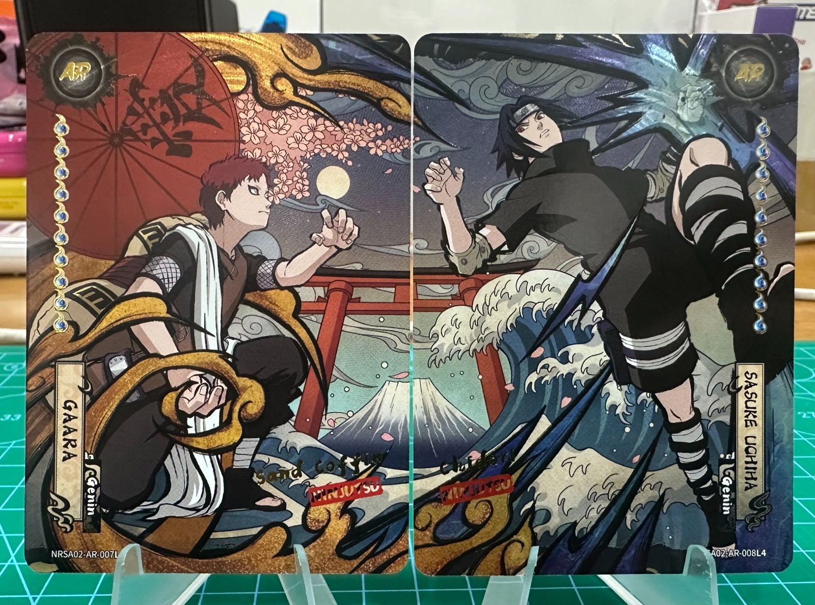 Kayou Naruto 2-Card Lot Gaara & Sasuke NRSA02-AR-007 & NRSA02-AR-008
