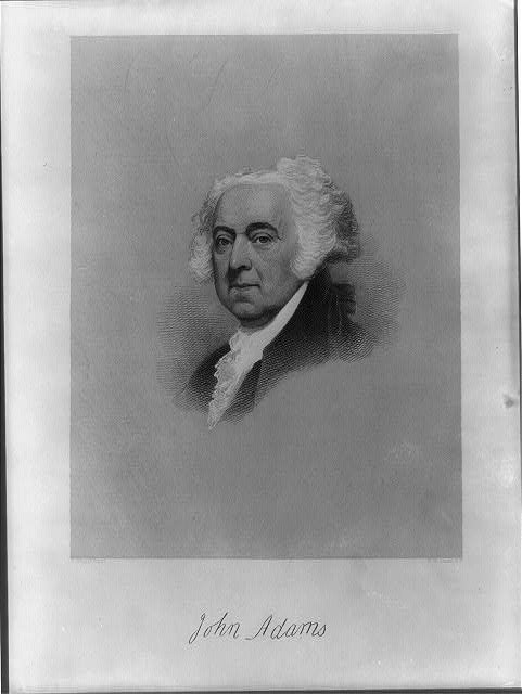 Photo:John Adams 1879 Portrait Engraving Historic President