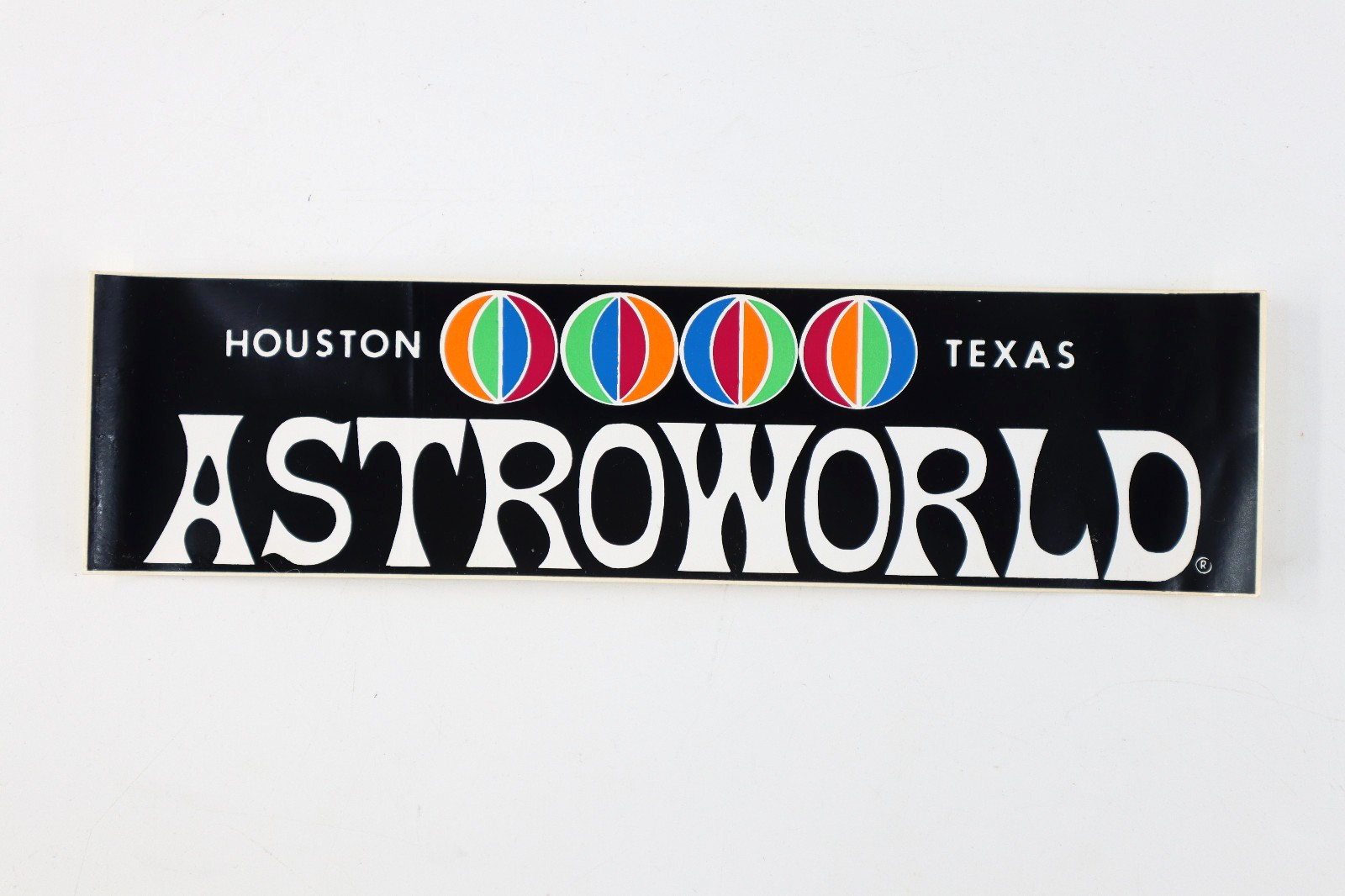 Vtg 1968-1974 Astroworld Amusement Park Houston Texas Bumper Sticker Original