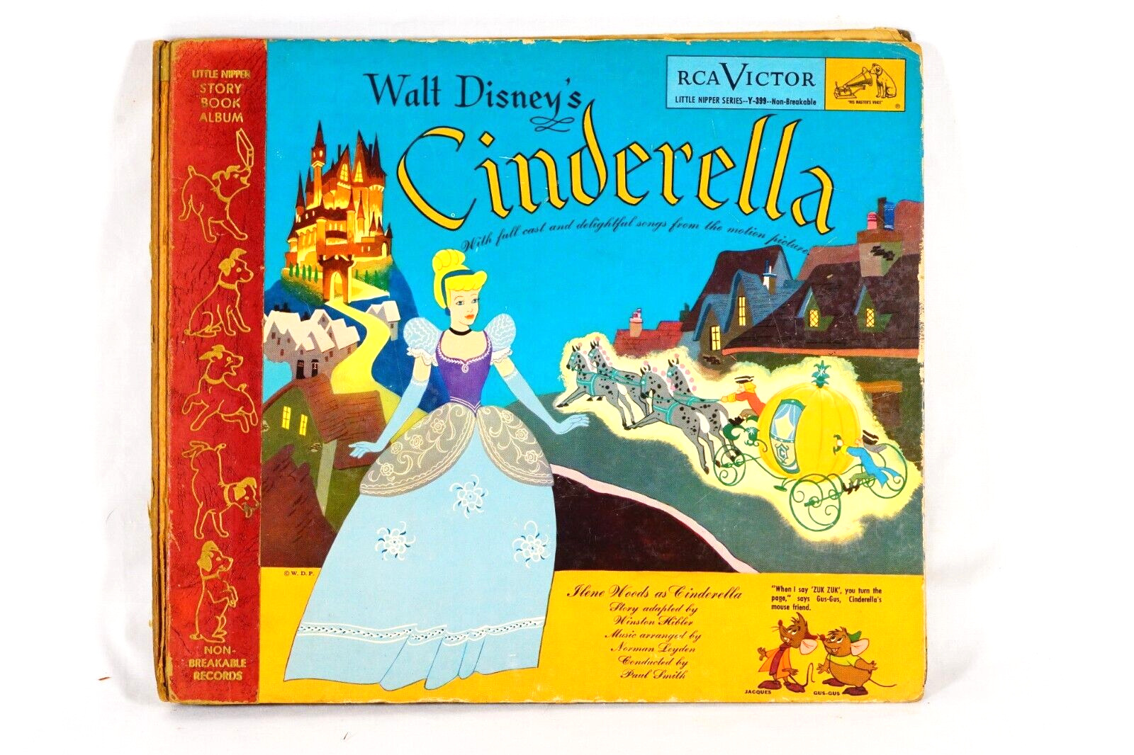 1949 Walt Disneys CINDERELLA Storybook Album Y-399 RCA Victor 78RPM 1st Release