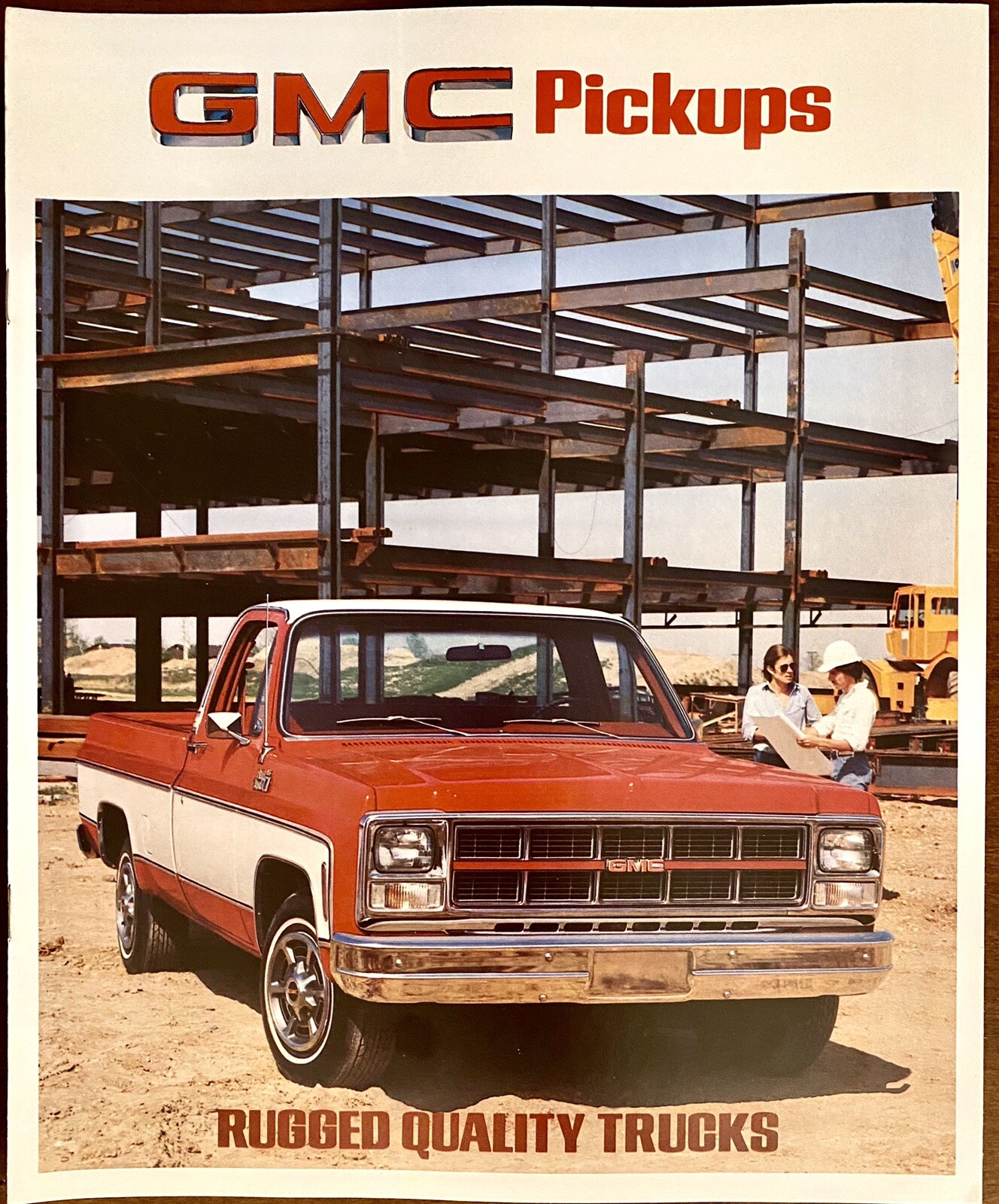 1980 GMC Pickups Rugged Quality Trucks Vintage Dealer Sales Brochure, Brand New