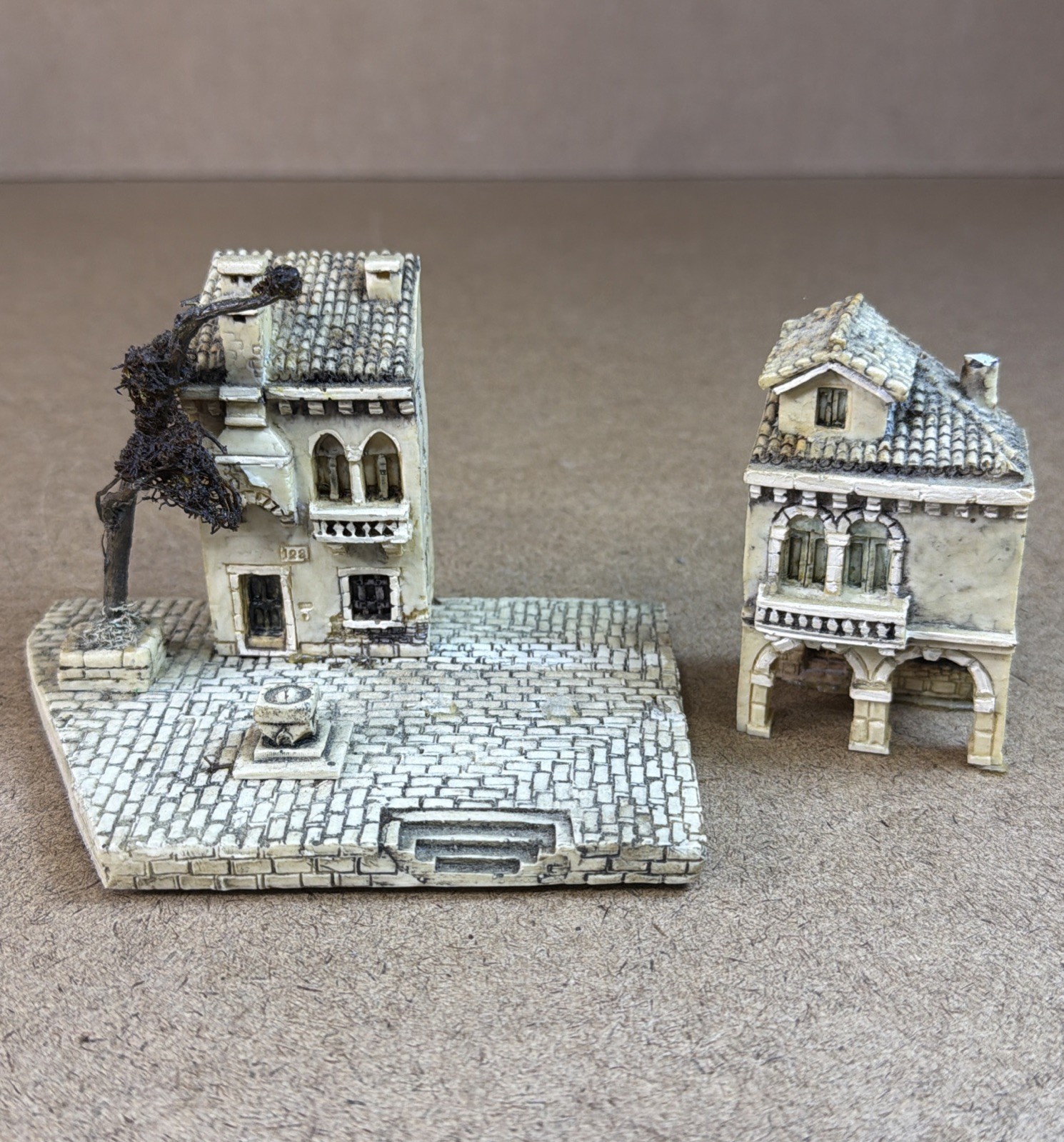 VTG MINIATURE BUILDING VENICE ITALY VENEZIA ART MARBLE CREAZIONI RARE WOW - Read