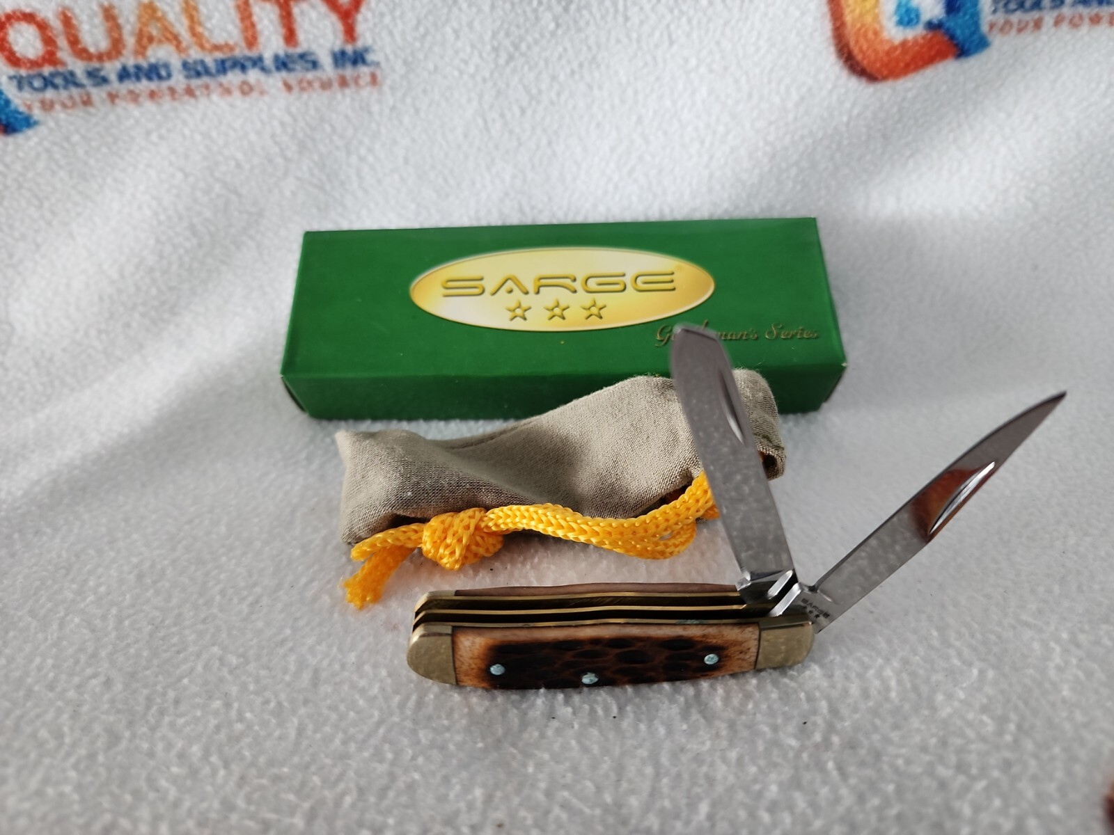 Sarge Knives SK-205 Two Blade Pocket Knife Bone Handle