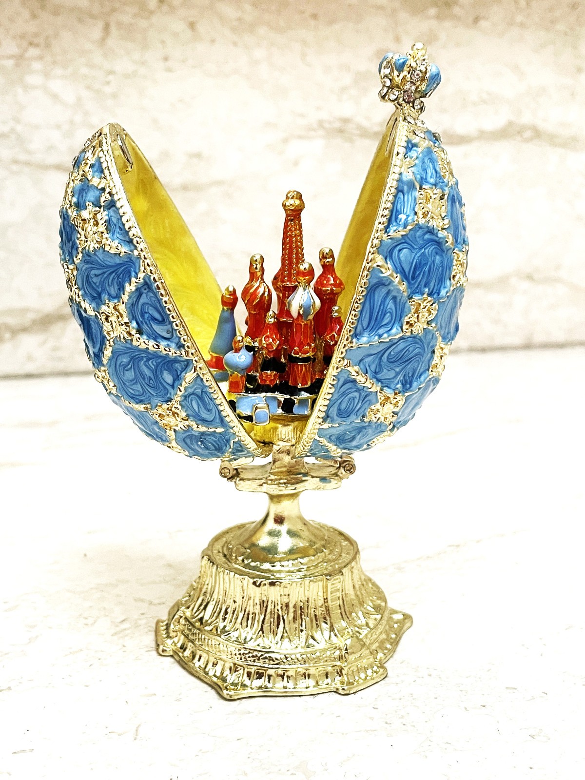 Faberge Egg Ornaments Rusian egg Fabergé Egg Blue gift for Him Son Graduation Faberge Egg Ornaments Rusian egg Fabergé Egg Blue gift for Him Son Graduation