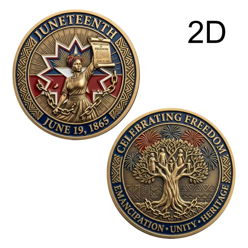 Juneteenth Challenge Coin Collectable Commemorative Freedom Heritage 1-pc
