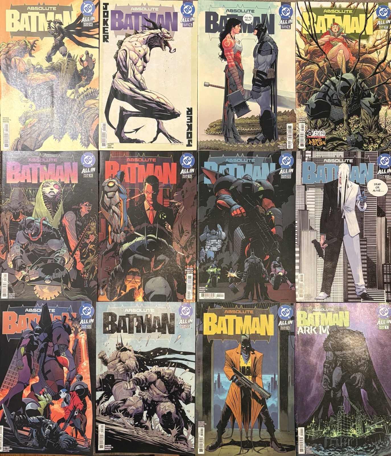 Absolute Batman #14-24 + Ark M Lot of 12 VF/NM First Print A Cover 