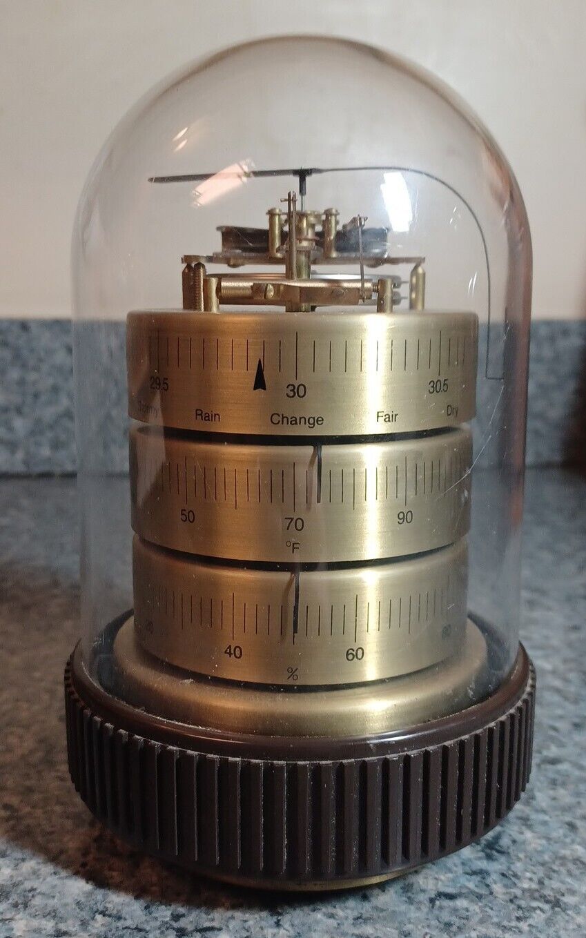 Vintage Howard Miller Weather Station Barometer Thermometer Hygrometer