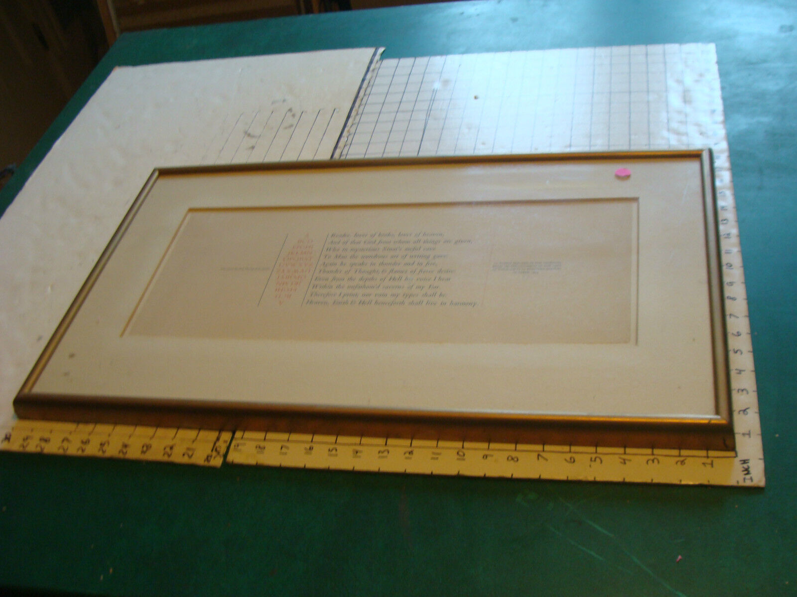 1964 print William Blake from Jerusalem 100 copies made SOCIETY OF PRINTERS