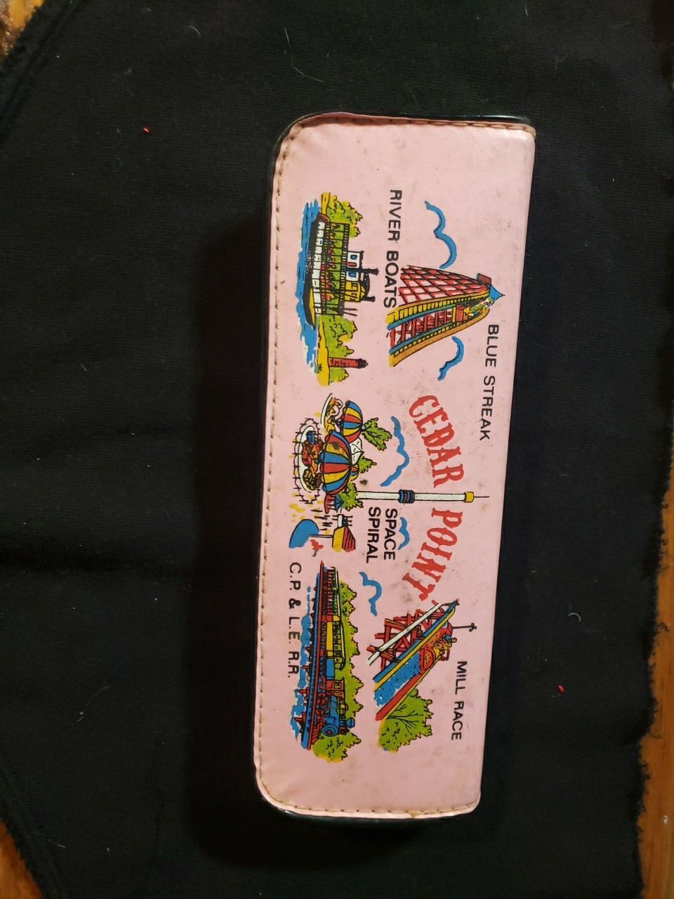 Vintage Cedar Point Souvenir Pencil Case Amusement Park Theme