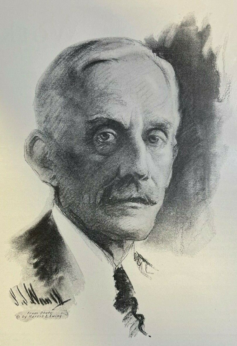 1925 Vintage Magazine Illustration Andrew W. Mellon Secretary of the Treasury