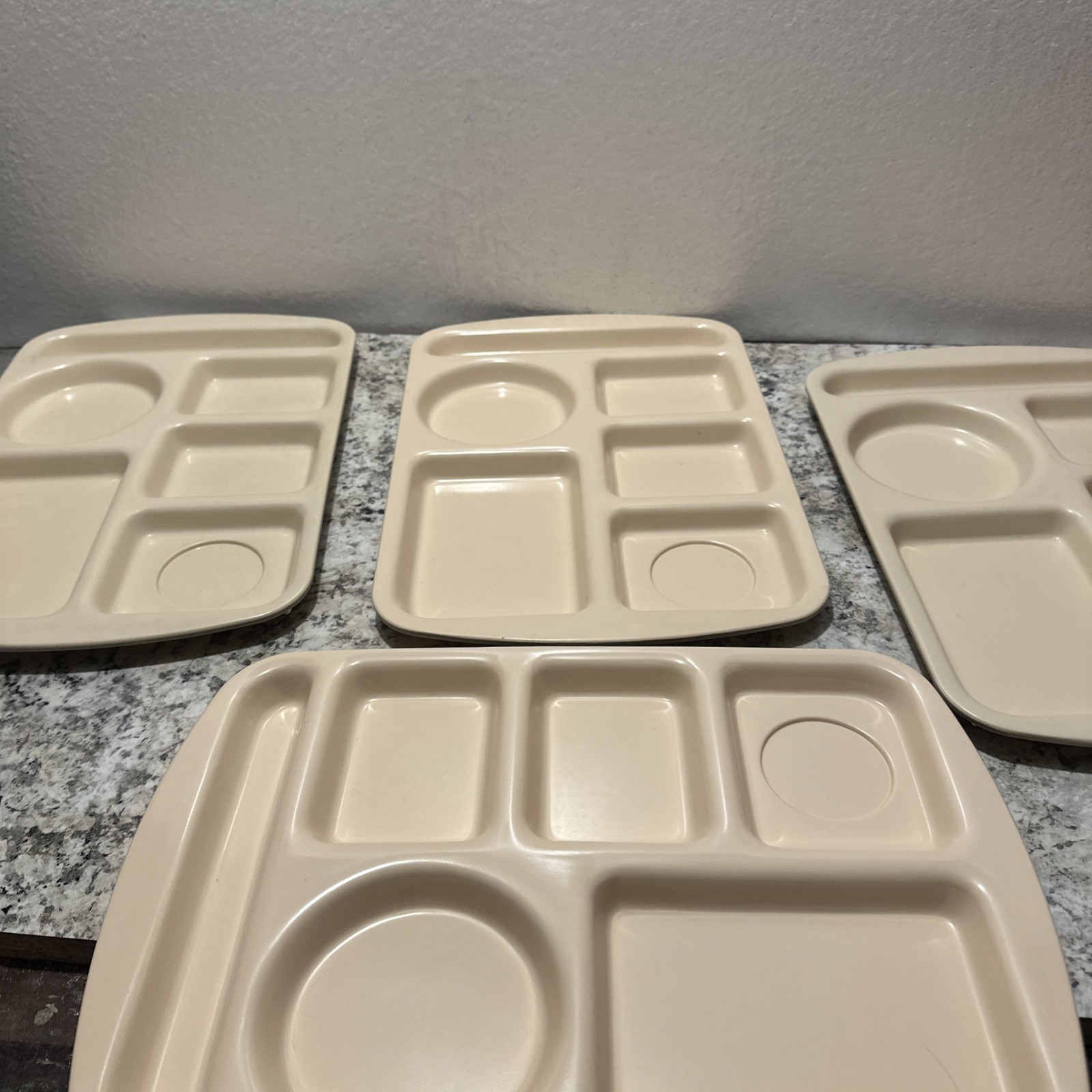 Prolon Ware Vintage School Lunch Trays NSF-36 39150. Made In USA  Lot Of 4