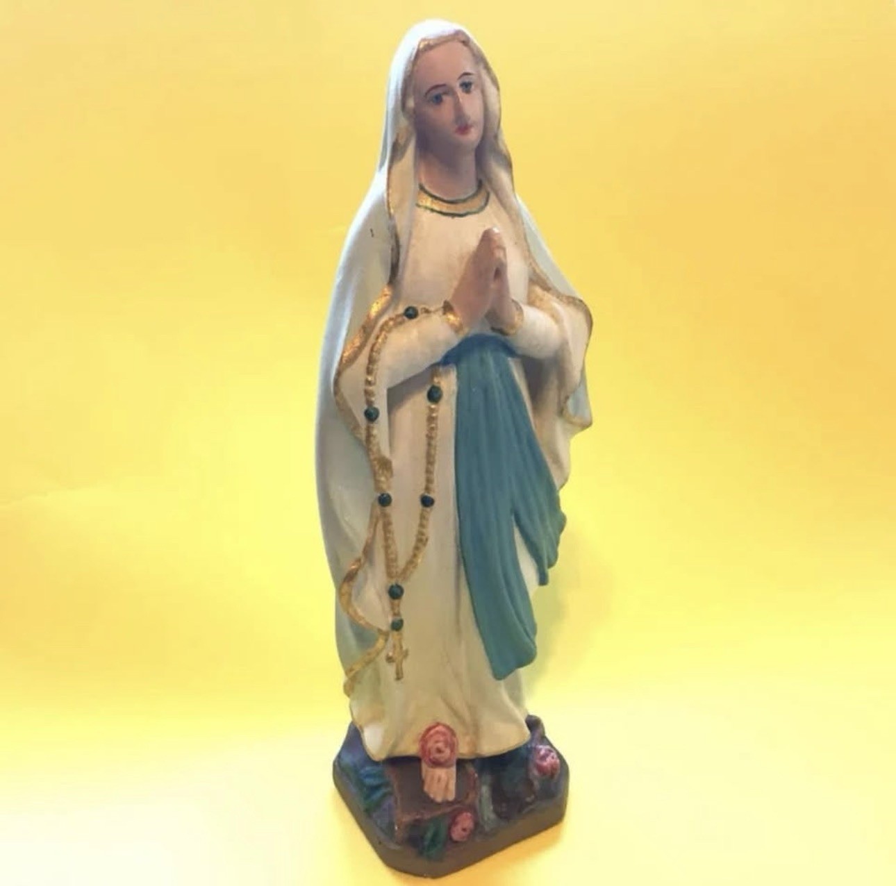 1920 Antique Blessed Virgin Mother Mary Statue