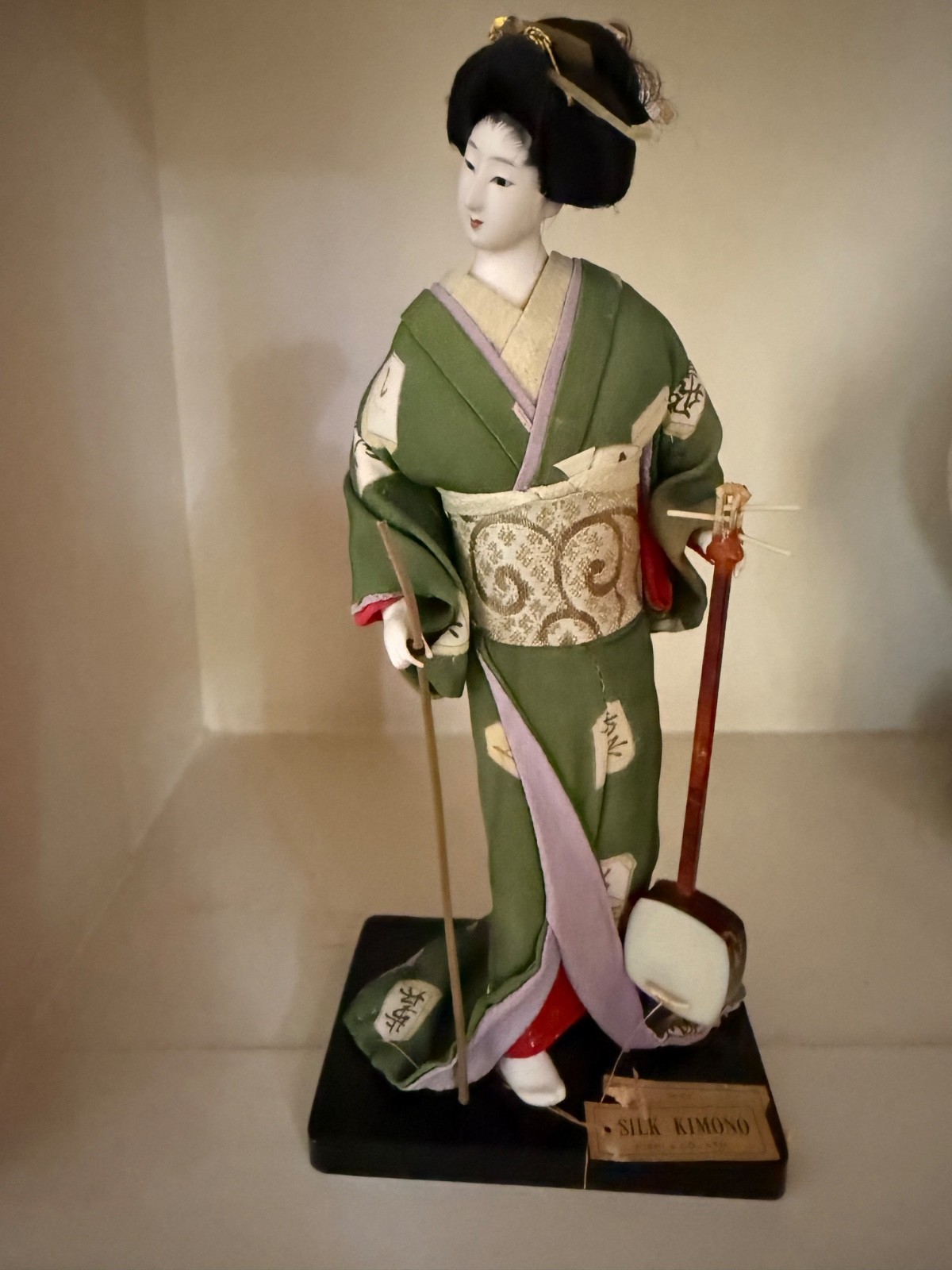 Japanese Geisha Doll with Shamisen vintage collectable