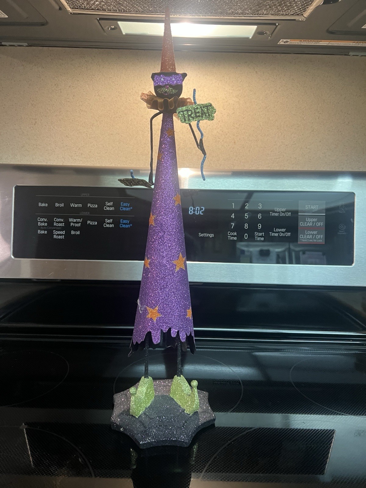 New Pier One Halloween Glitter Cat Witch