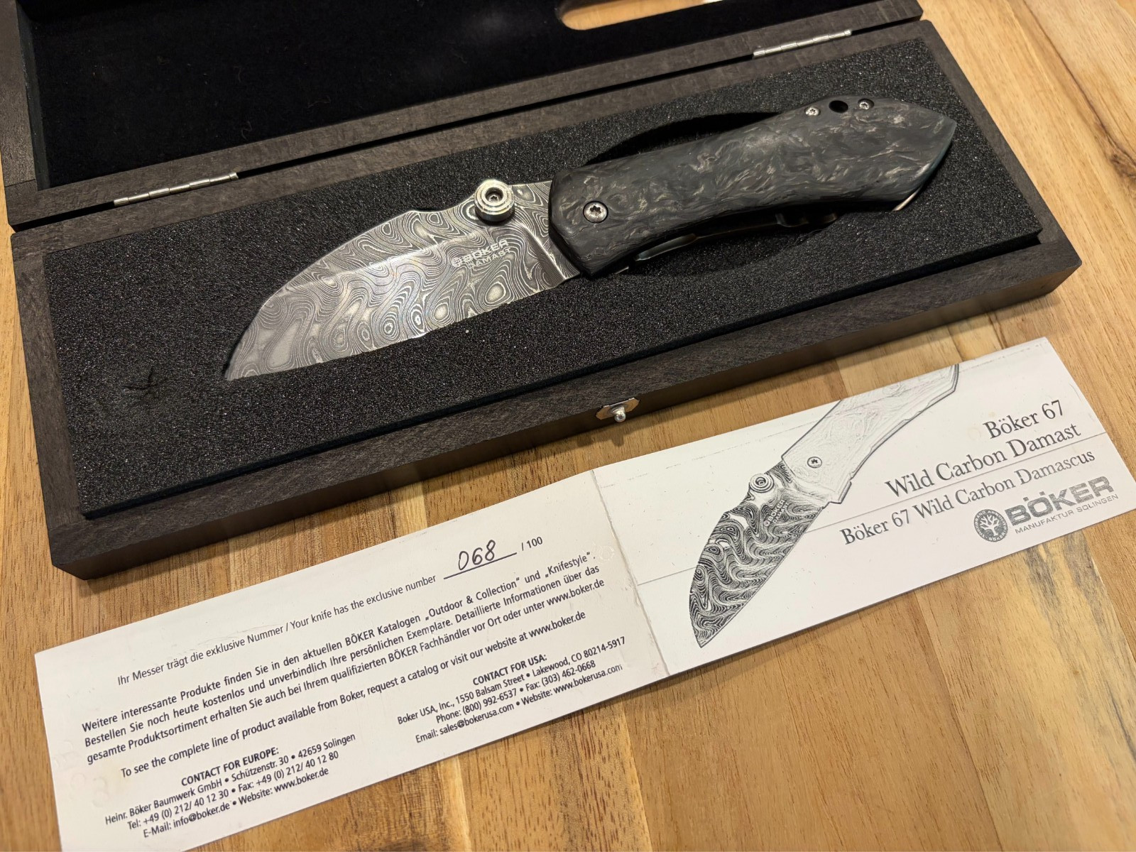 Boker 67 Jens Anso Wild Carbon 3.5\
