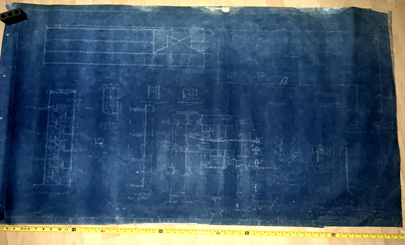 1927 original Packard Motor Car Warehouse #21   Blueprint Albert Kahn 58