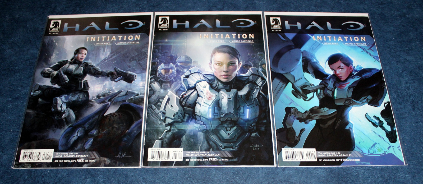 HALO INITIATION #1 2 3 (of 3) 1st print set DARK HORSE COMICS 2013 SPARTAN NM